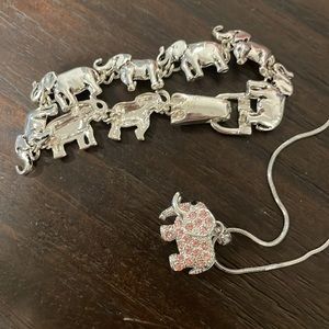 Silver Elephant Set